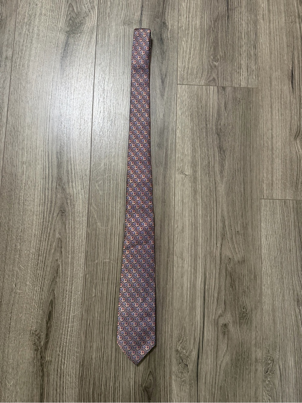 Jos. A. Bank Purple and Red Geometric Silk Tie